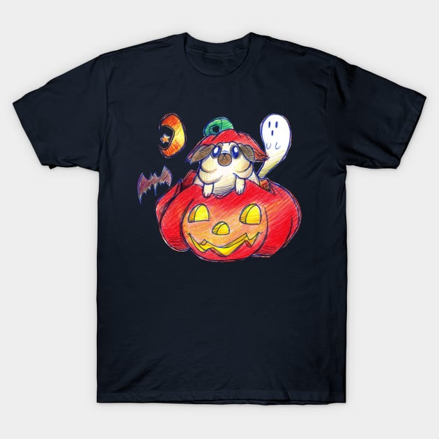 Halloween Pug T-Shirt by saradaboru